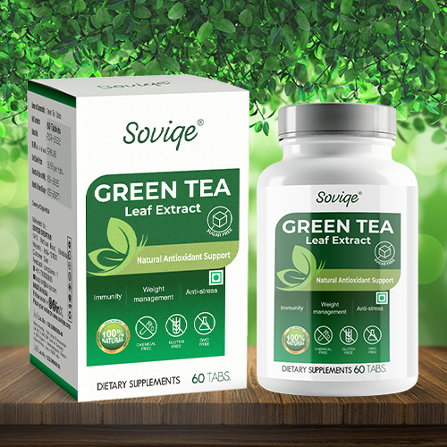 Soviqe - "Soviqe_Green Tea Effervescent Tablets | 100% Natural | Sugar-Free | Metabolism & Weight Management | 60 tablets Best Green Tea For Men & Women